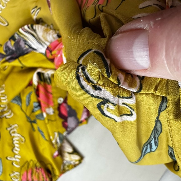 Free People Magnifique Marigold Long Sleeve Oversized Button Down EUC Size M - Picture 15 of 15